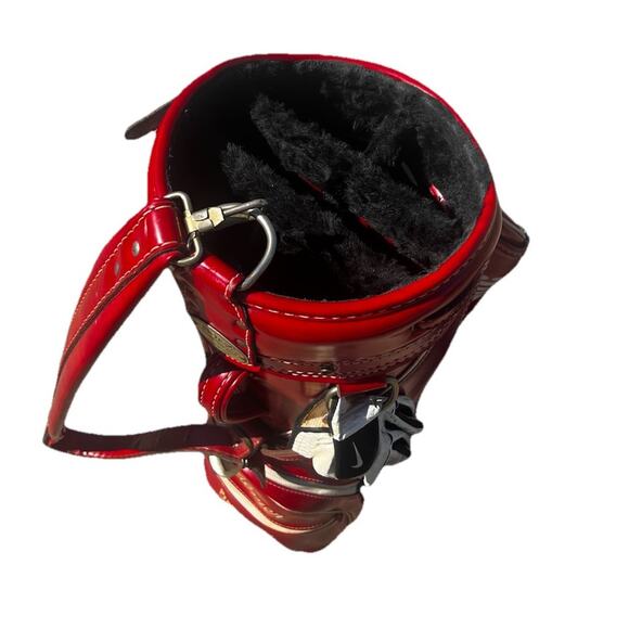 Vintage The Axiom Golf Bag Red Leather Palmer ProGroup Hot-Z USA Made Rare - Picture 9 of 9